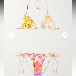 COPY - Raie floral-print triangle halterneck bikini